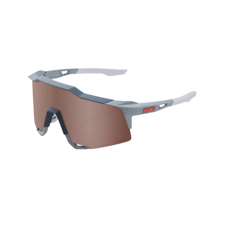 100% Anteojos Speedcraft - Soft Tact Stone Grey - Hiper Crimson Silver Mirror Lens - Rideshop