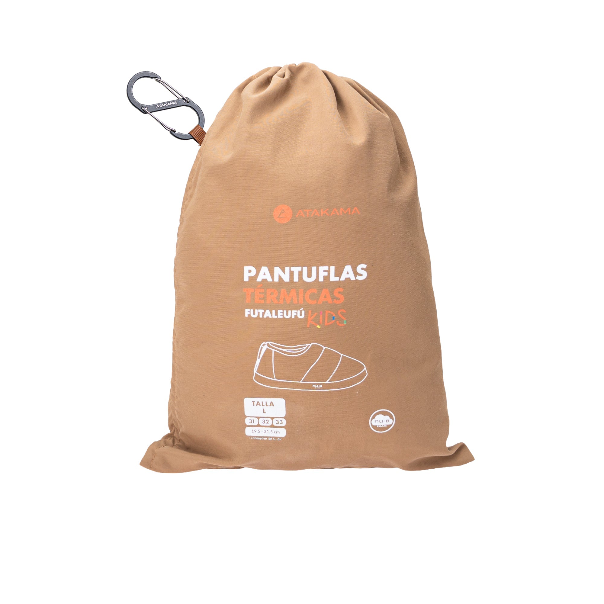 Pantuflas térmicas Futaleufú Niños SOFT Nu-B Foam Café Caramelo