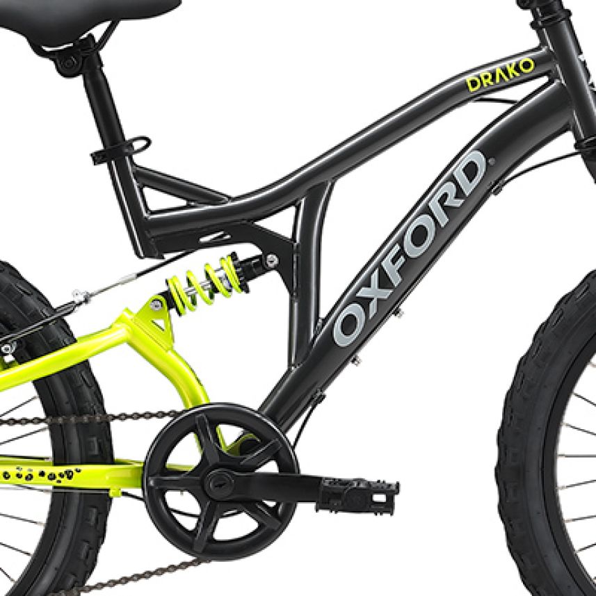 Bicicleta Infantil Oxford Drako Doble Suspensión Aro 20 Negro/Verde 2024