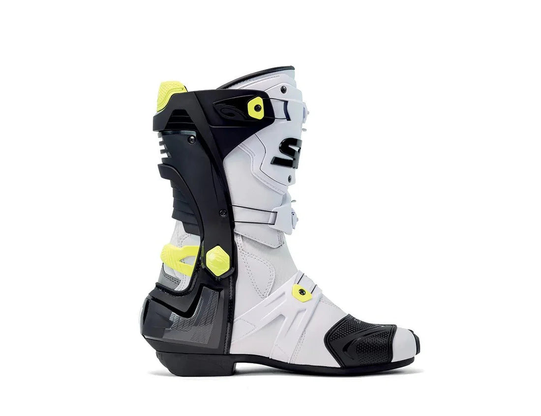 Bota de Moto Sidi Rex White Black Yellow