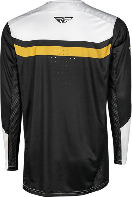 Jersey MTB Fly Racing Rayce Blanco/Negro/Dorado 2025