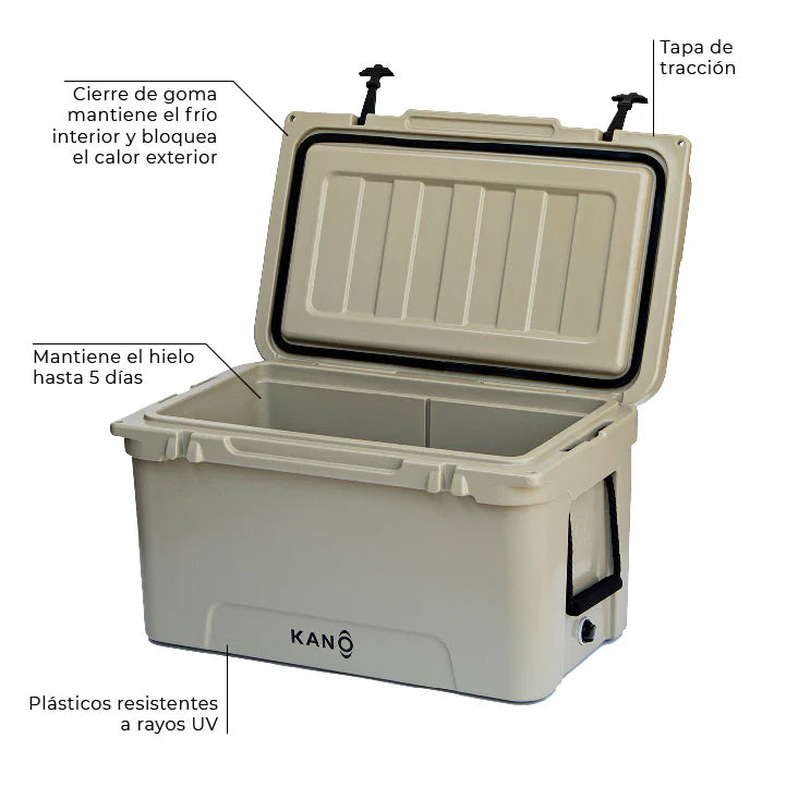 Cooler Rígido O'Higgins Kano 45QT Beige