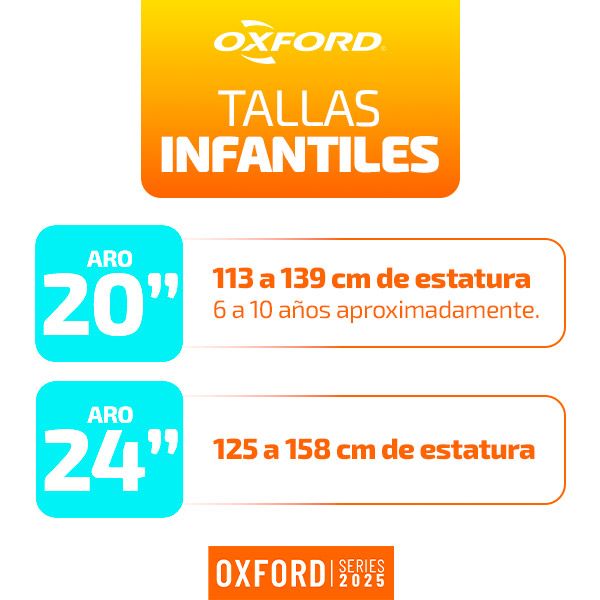 Bicicleta Infantil Oxford Luna Aro 20 1V Rosado My2025