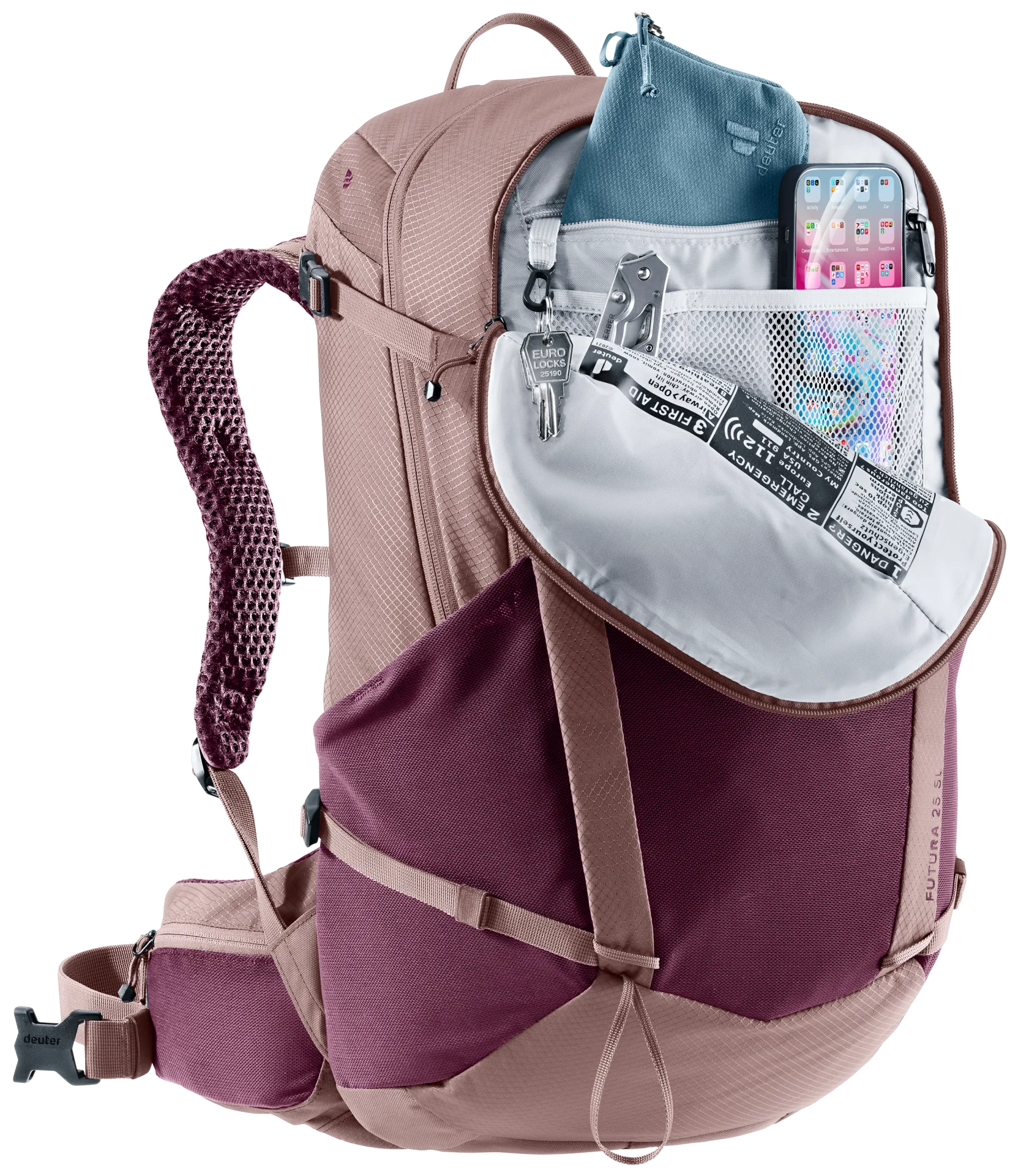 Deuter Mochila Futura 25 SL cassis-ashrose