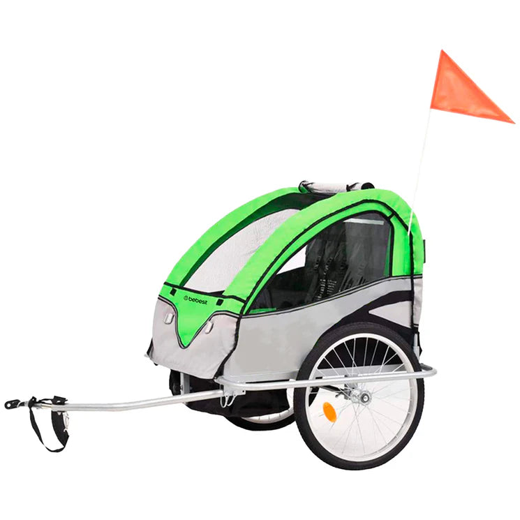 Carro Arrastre Trailer para Bicicletas 2 Niños BeRide