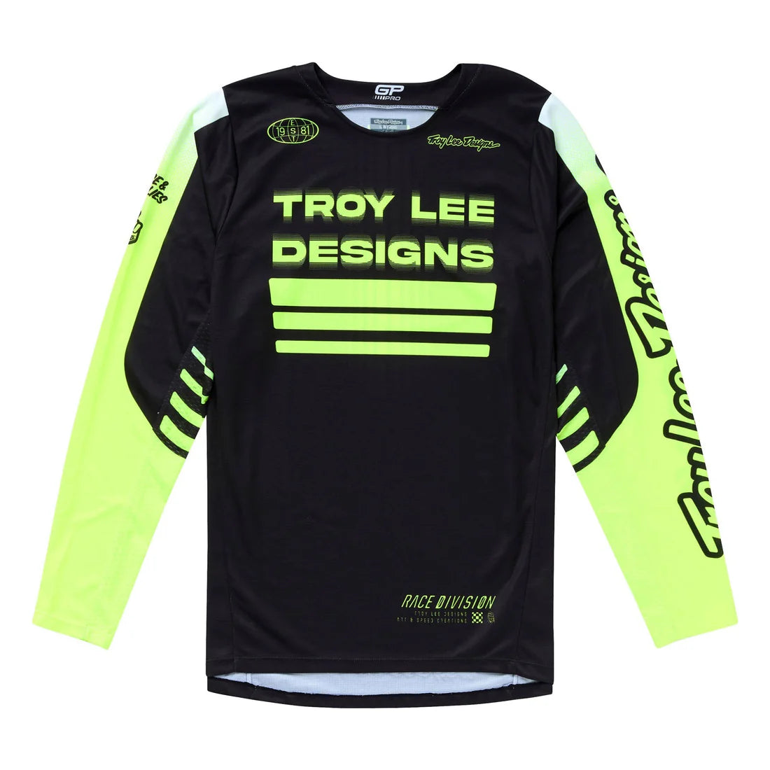 Troy Lee Designs Polera de Moto GP Pro Segment Negro/Amarillo