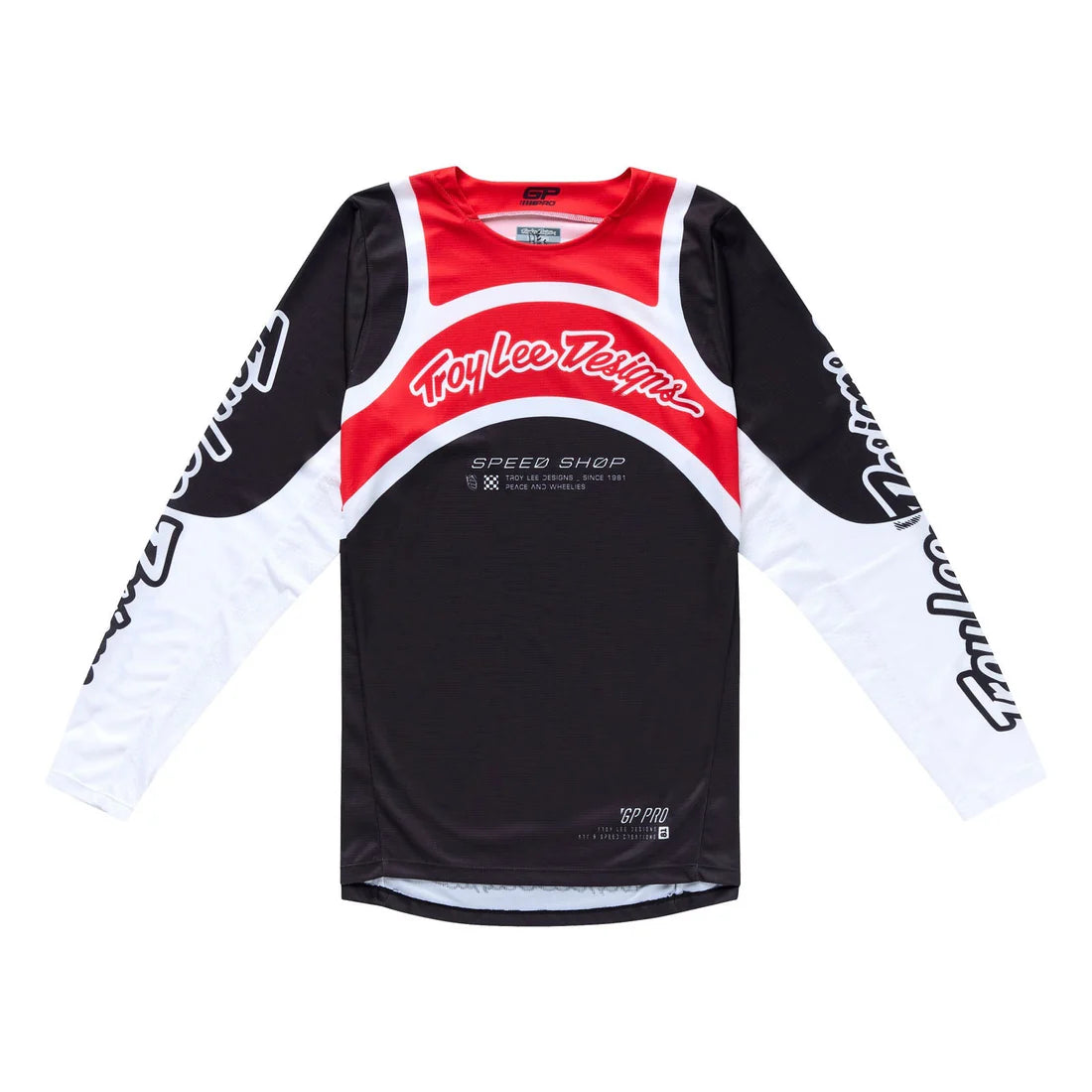 Troy Lee Designs Polera de Moto GP Pro Swerve Negro/Rojo