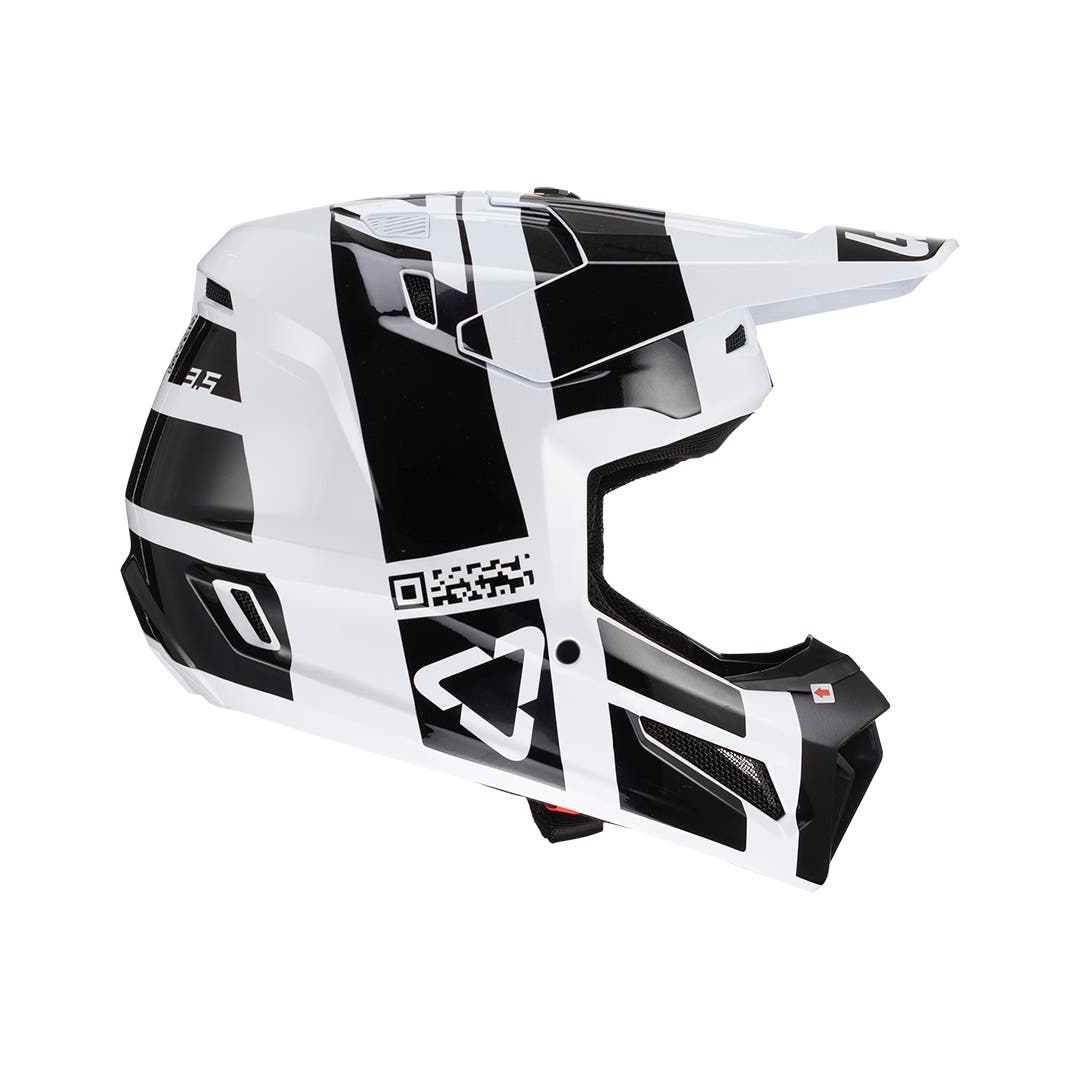 Leatt Casco Moto 3.5 Niño V24 Black/White - Rideshop
