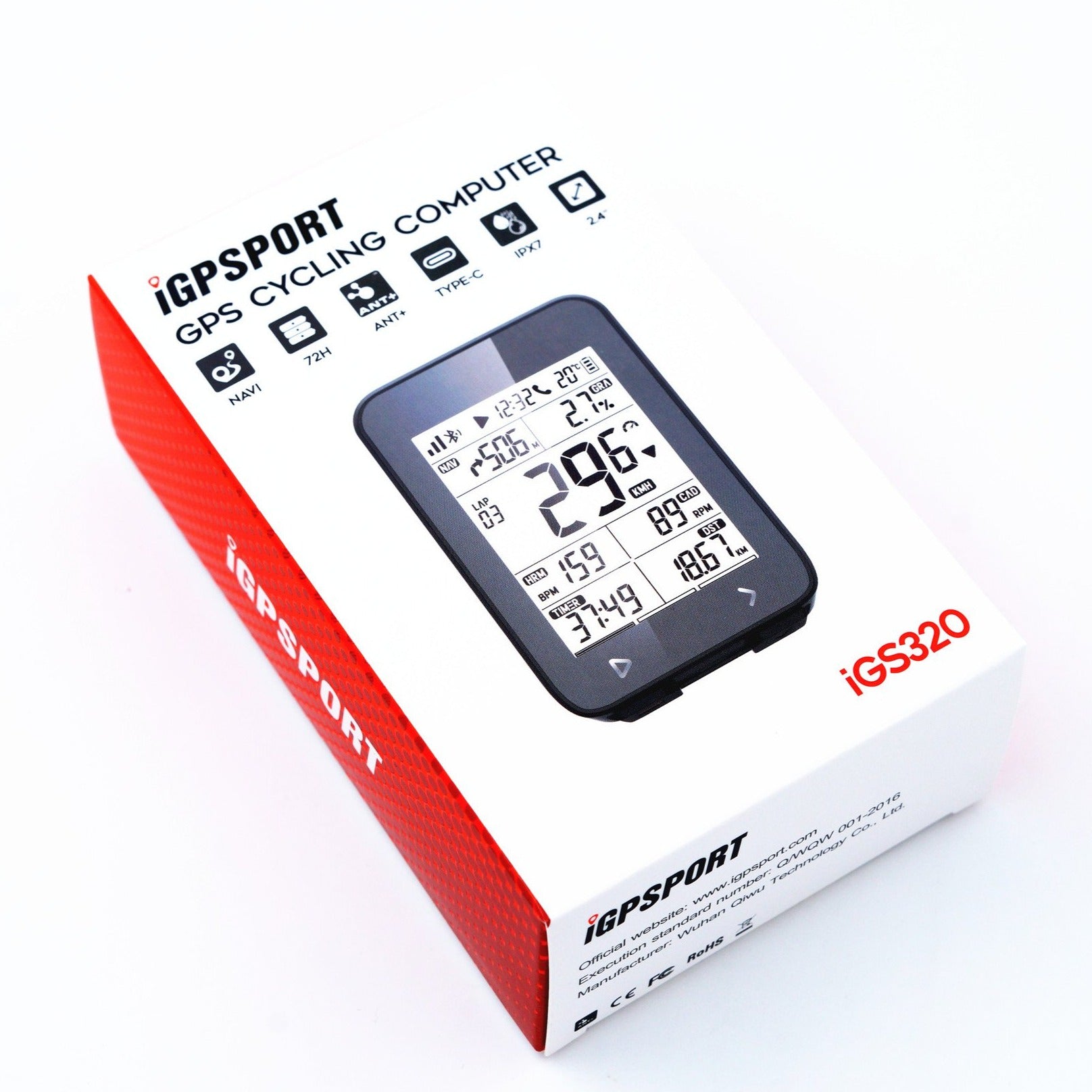 Ciclocomputador GPS iGPSPORT iGS320