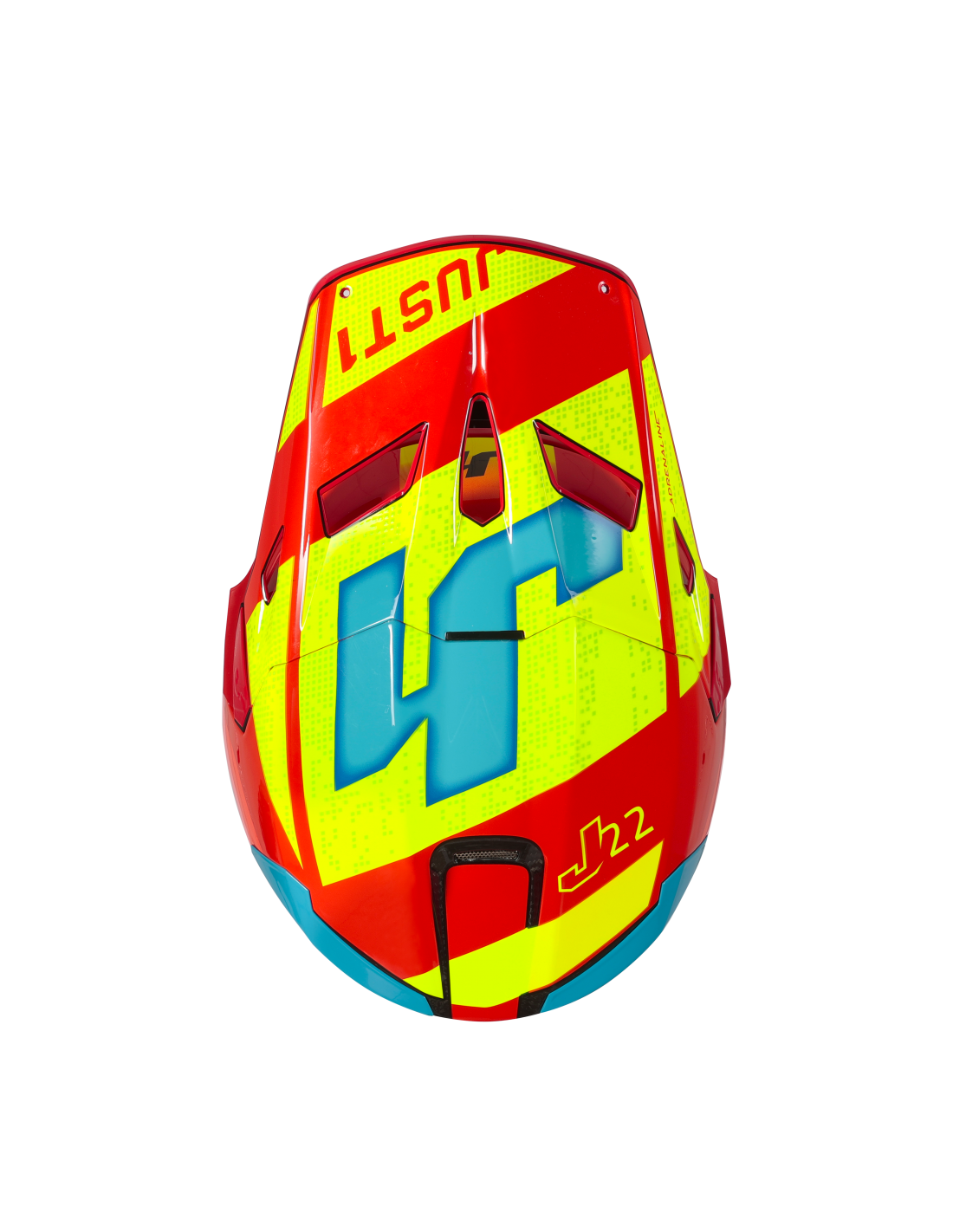 Just1 Casco Moto J22 Adrenaline Red Blue Yellow Carbon - Rideshop