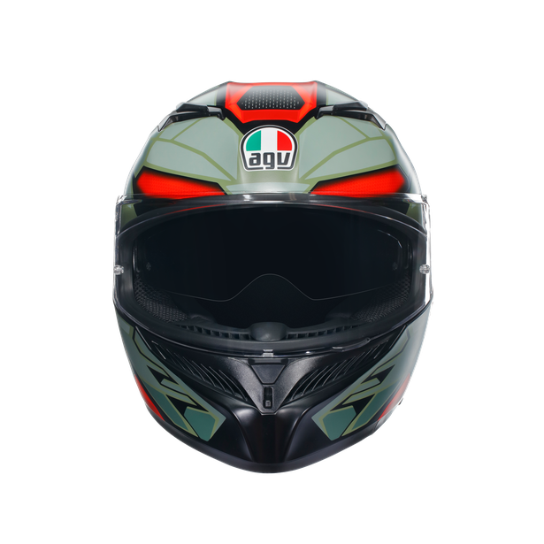 AGV Casco Moto K3 (2023) Decept Negro/Verde/Rojo