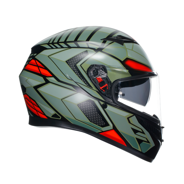 AGV Casco Moto K3 (2023) Decept Negro/Verde/Rojo - Rideshop