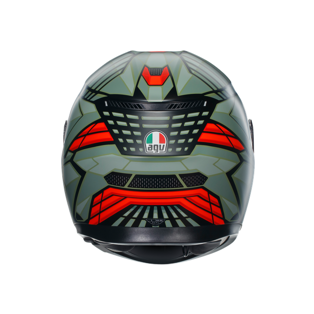 AGV Casco Moto K3 (2023) Decept Negro/Verde/Rojo - Rideshop