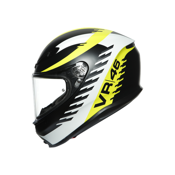 AGV Casco Moto K6 Rapid 46 Negro Matte/Blanco/Amarillo Fluor - Rideshop