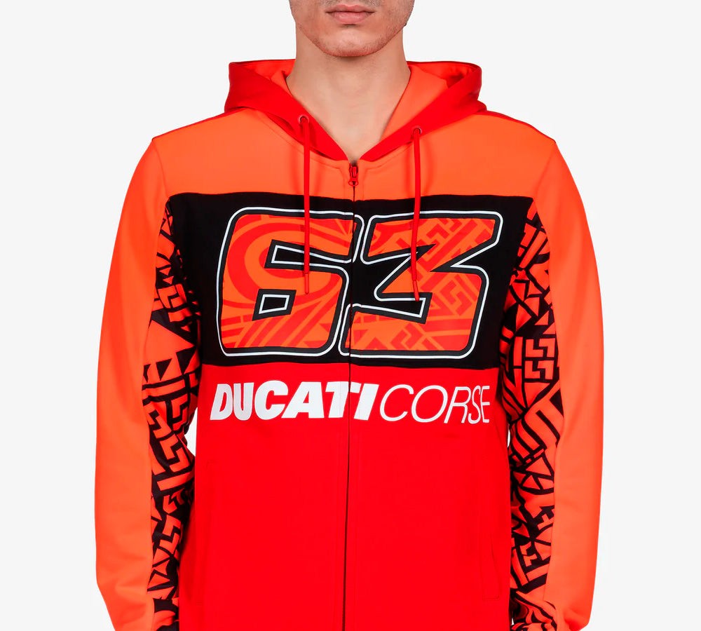 Poleron / Sudadera con capucha y cierre Ducati 63 Bagnaia | VR46