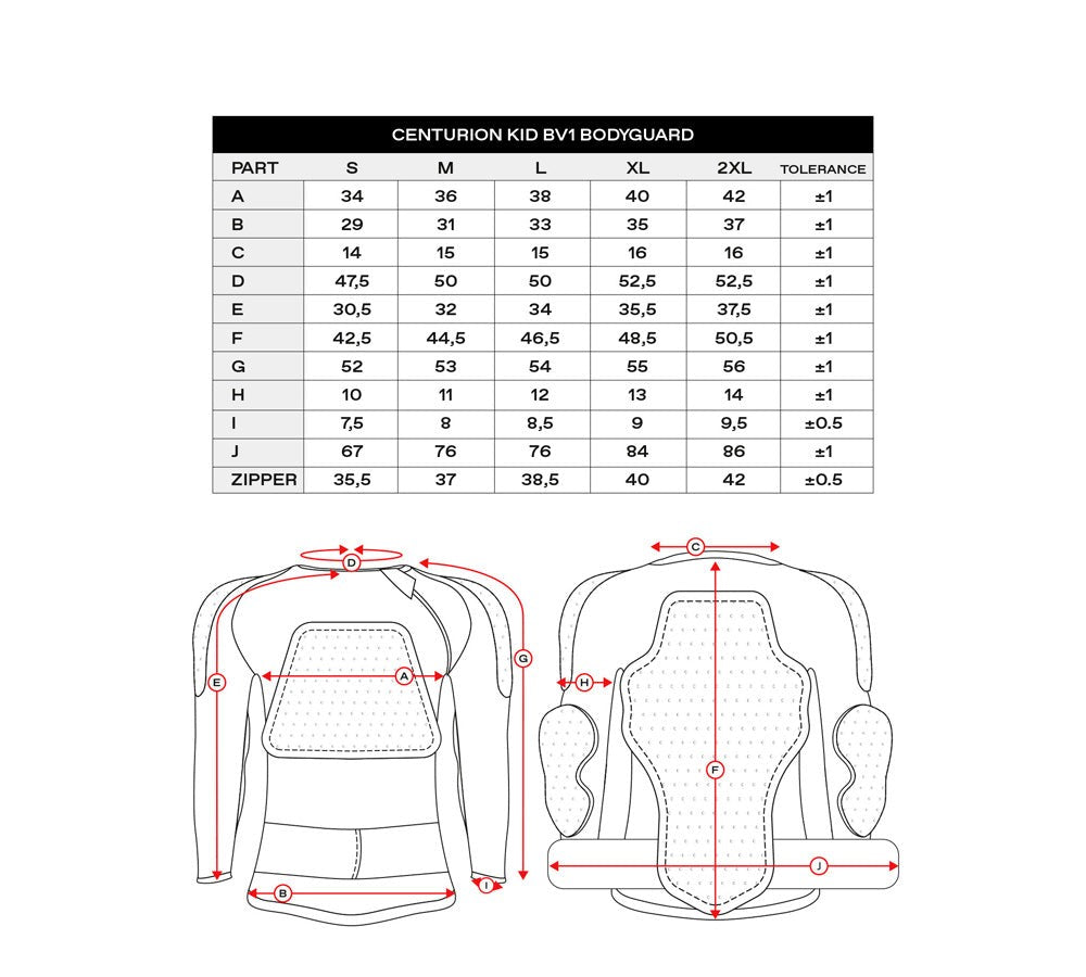 Protector integral infantil manga larga modelo Centurión BV1 | UFO Plast