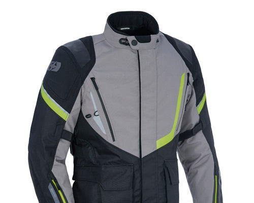 Chaqueta adventure modelo Montreal 4.0 Dry2Dry Black Grey Fluo | Oxford Products