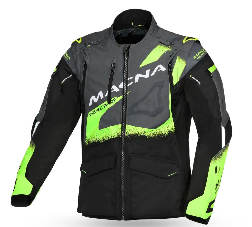 Chaqueta de adventure modelo Landmark. Color negro/fluo | Macna