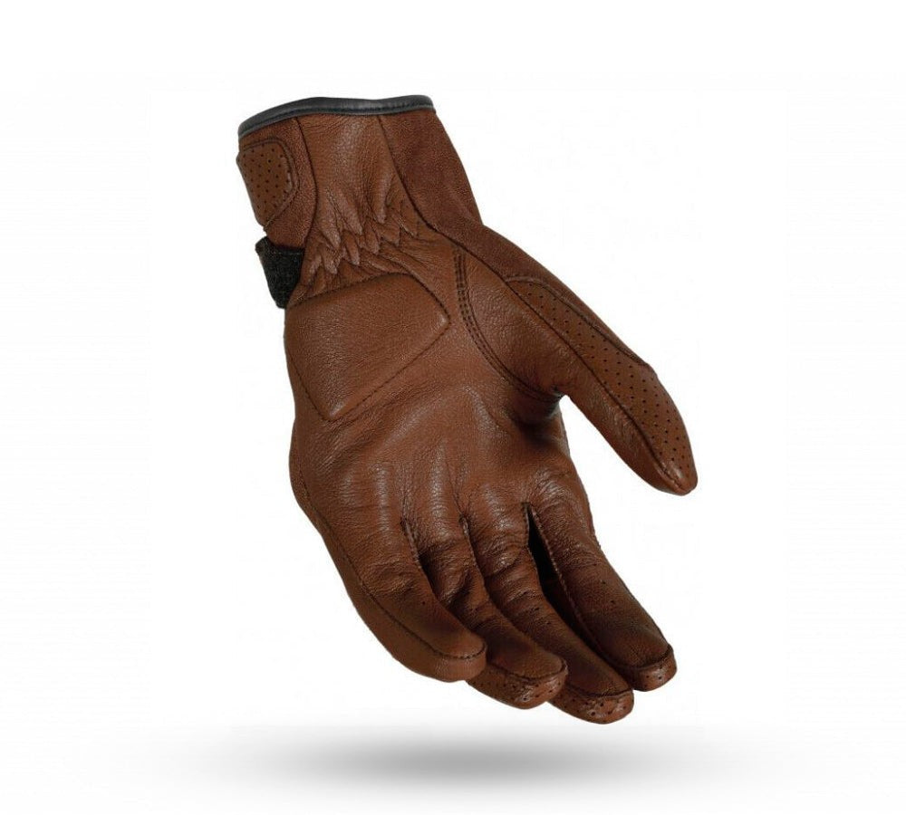Guantes de cuero con ventilación Bold color marrón oscuro | Macna