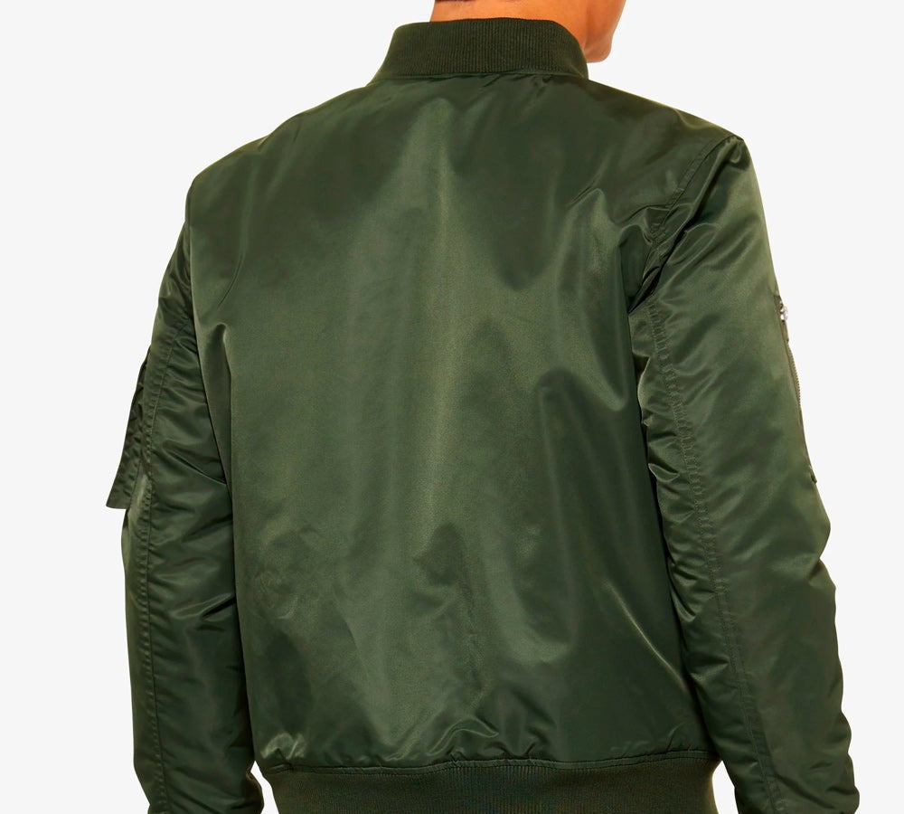 Chaqueta Bomber Zip verde oliva | 100 Percent