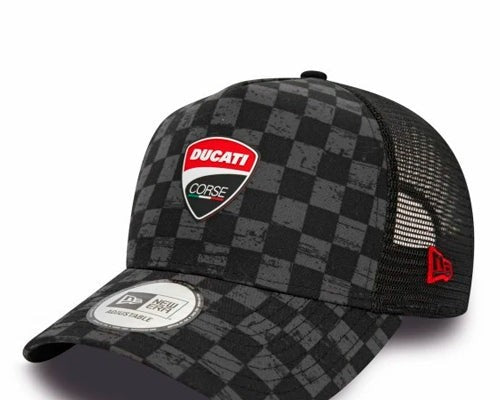 Gorra Trucker AOP Ducati Corse DC Black/Anthracite New Era