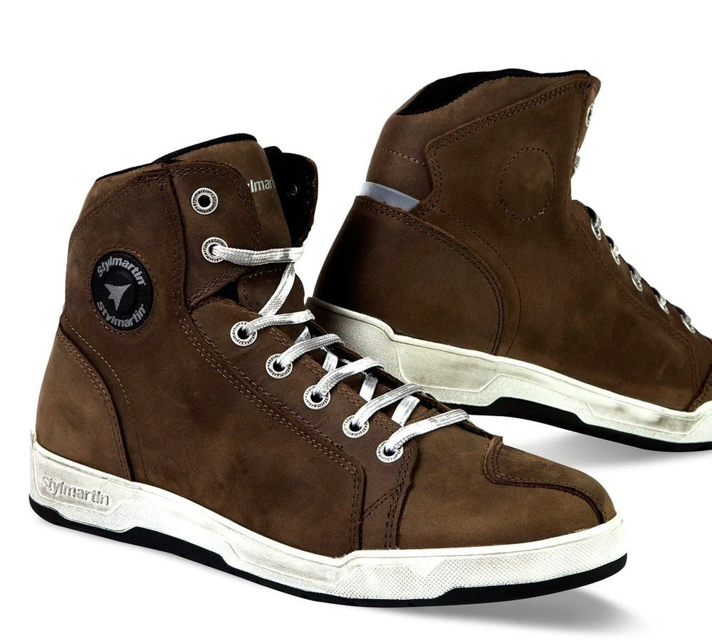 Zapatillas de motociclismo (Sneakers) vintage modelo Marshall WP Taupe | Stylmartin