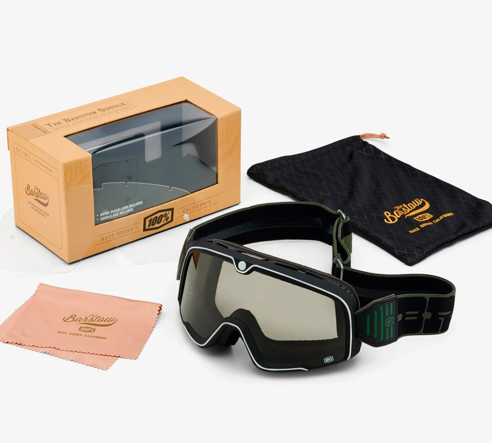 Antiparra Vintage Off-Road modelo Barstow Kalmus Silver Lens | 100 Percent