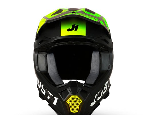 Casco Off Road J22 (Carbono 3K) Adrenaline Black Fluo Yellow | Just 1 Racing