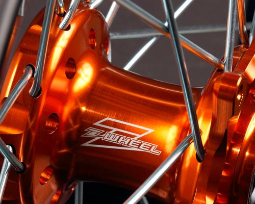 Masa de rueda trasera enduro/motocross KTM/Husqvarna '08+ (Blue/Orange) | Zeta Racing