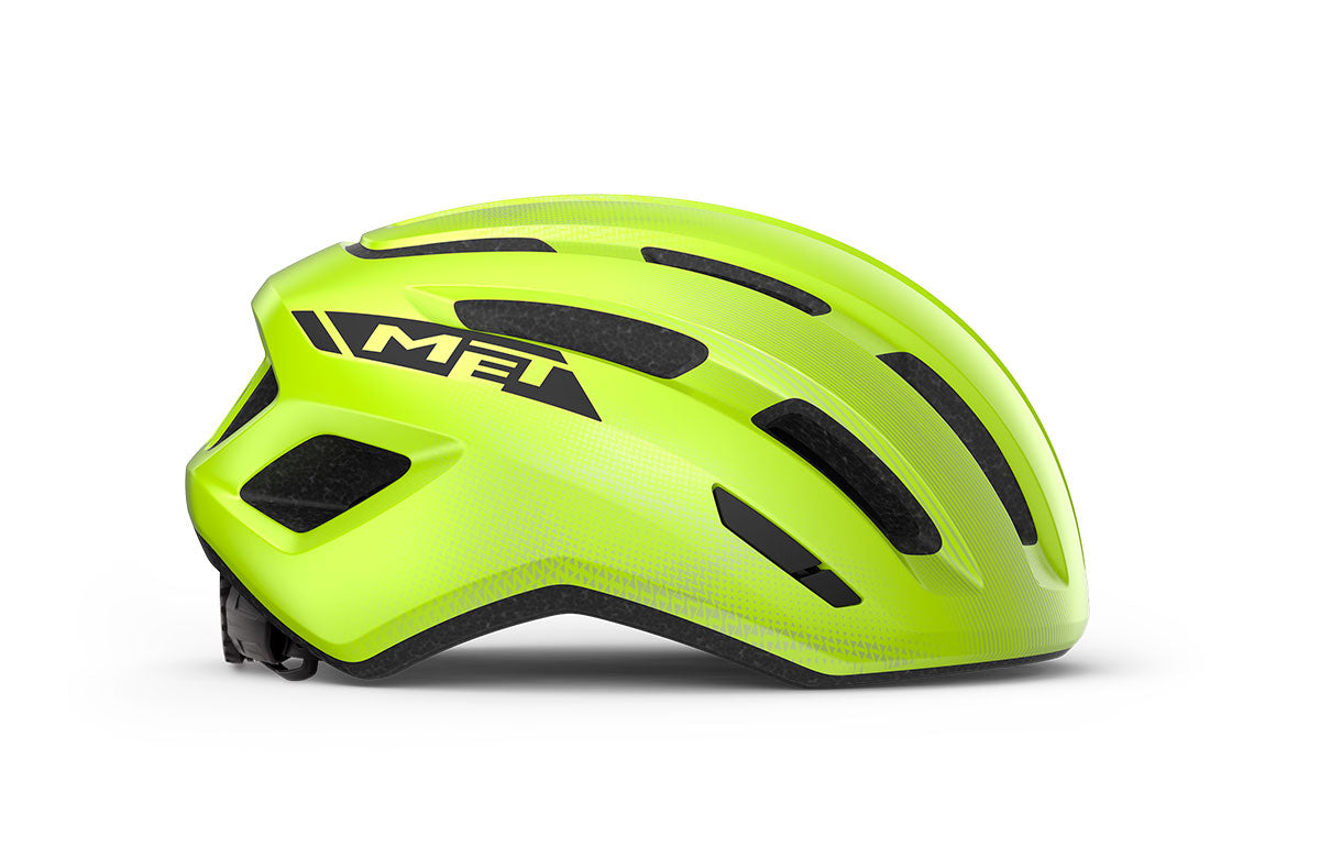 Casco Met Miles CE Fluo Yellow Glossy
