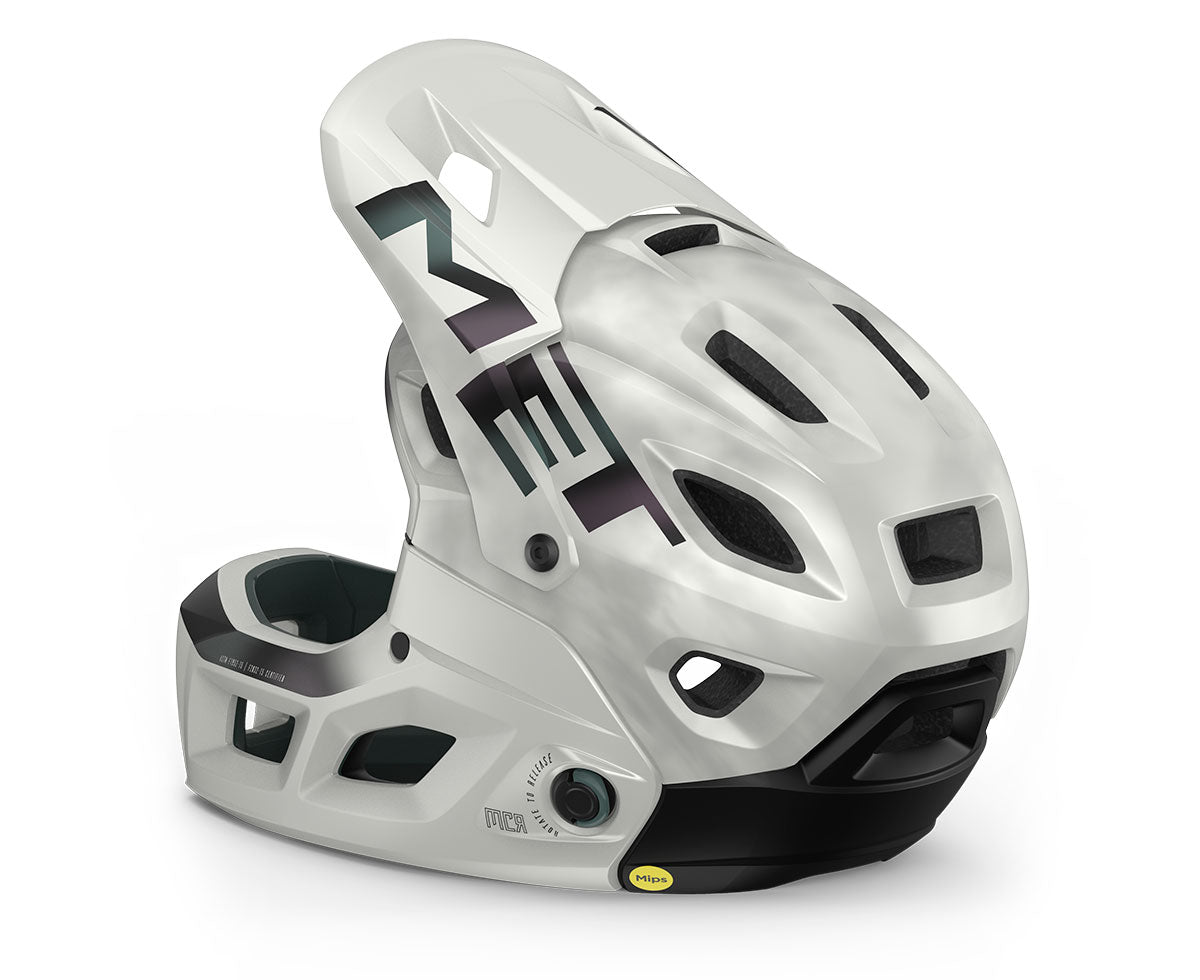 Casco Met Parachute MCR Mips CE White Iridescent Matt