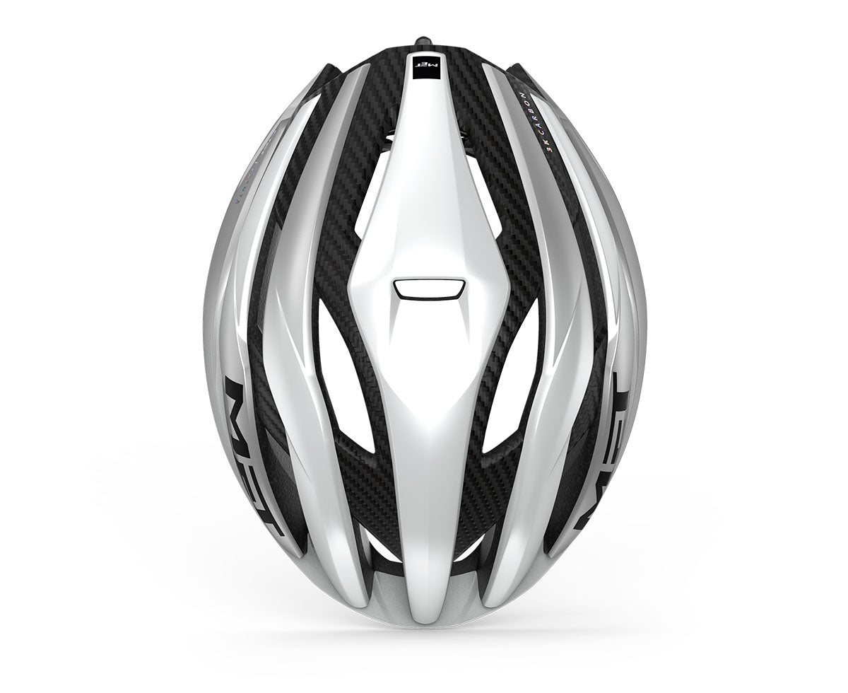 Met Casco de Bicicleta Trenta 3K Carbon Mips Ce White Silver | Matt - Rideshop