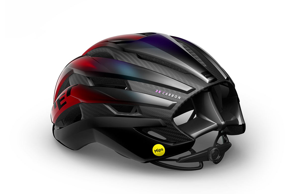 Casco de Bicicleta Met Trenta 3K Carbon Mips CE Red Iridescent Glossy