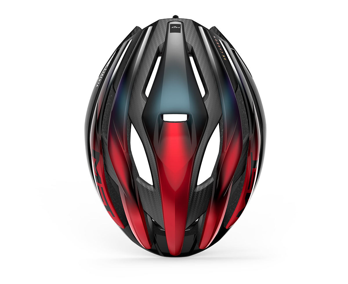 Casco de Bicicleta Met Trenta 3K Carbon Mips CE Red Iridescent Glossy