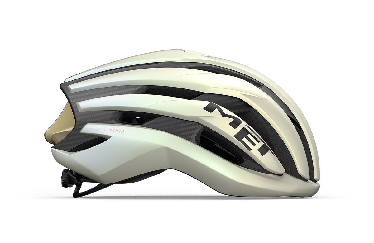 Casco de Bicicleta Met Trenta 3K Carbon Mips CE Vanilla Ice Gold