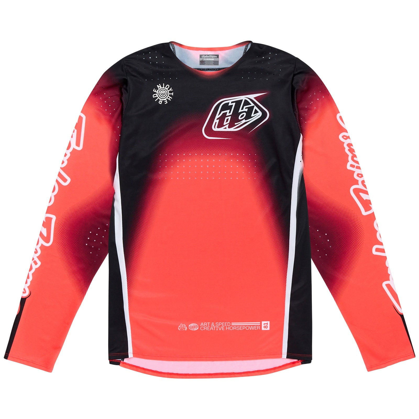 eri＊ Troy Lee Designs Polera de Moto SE Pro Array Infra Roja / Negra