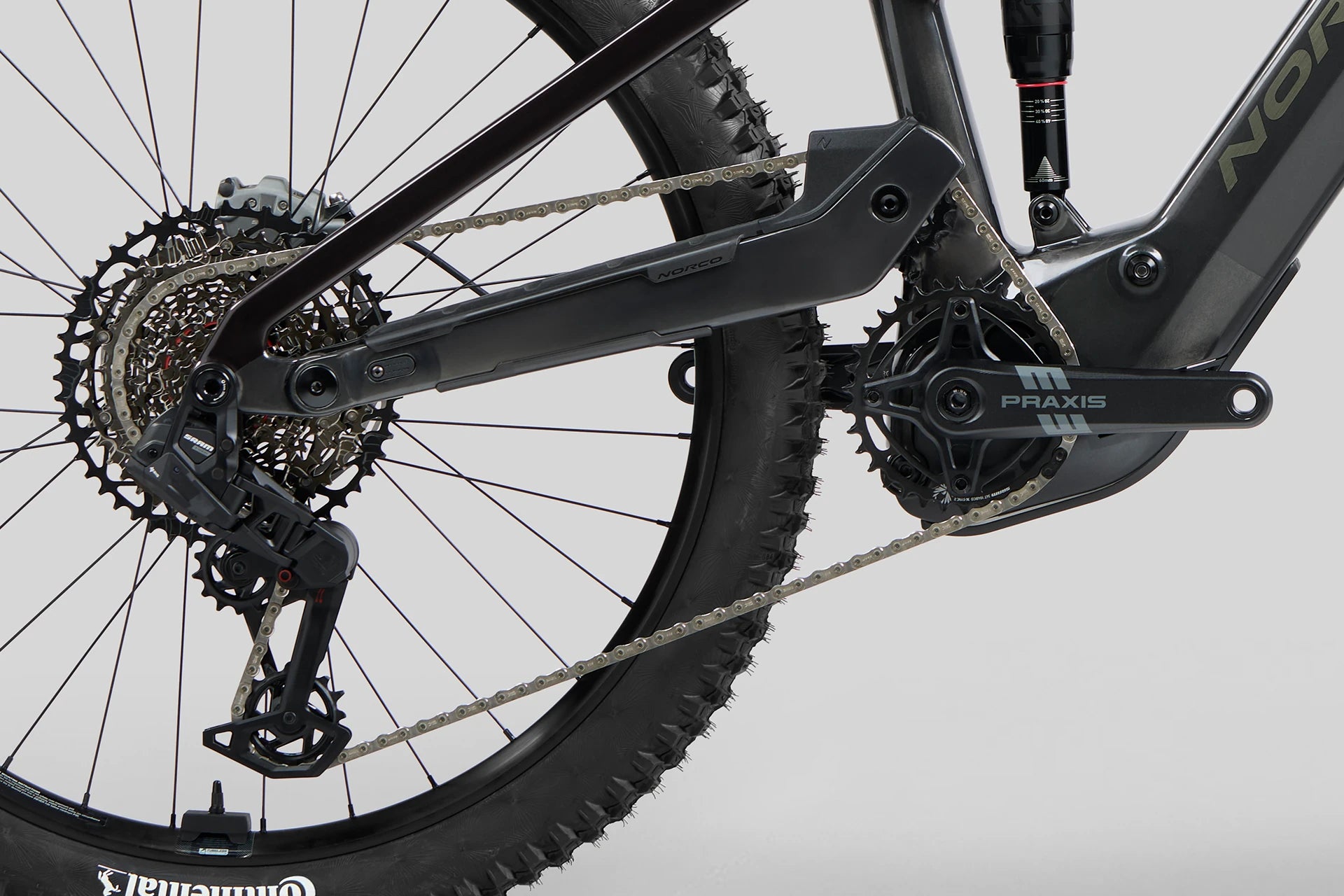 Bicicleta Eléctrica Norco Sight VLT CX C2 Mullet 150mm Raw Black / Liquid Current