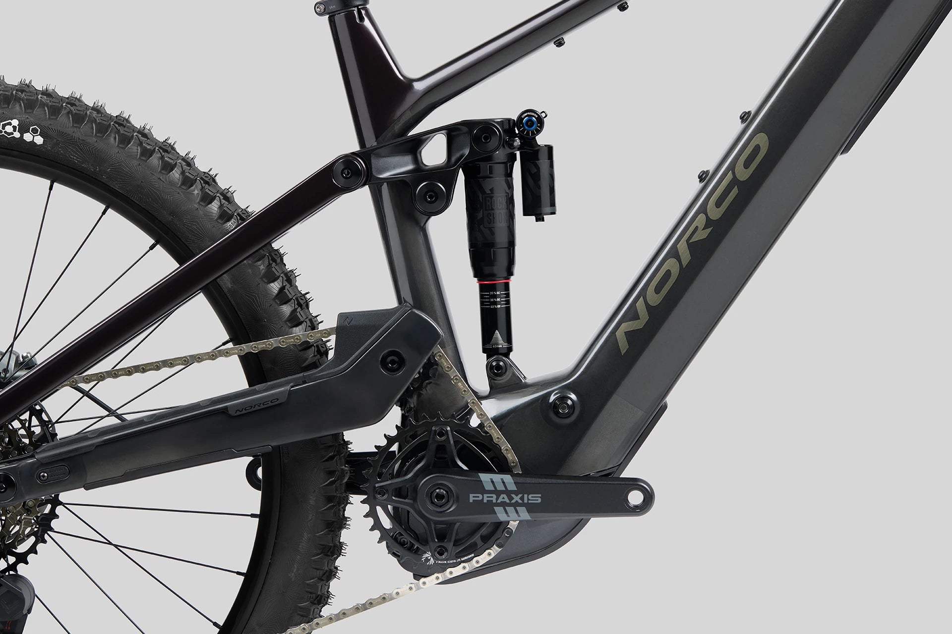 Bicicleta Eléctrica Norco Sight VLT CX C2 Mullet 150mm Raw Black / Liquid Current
