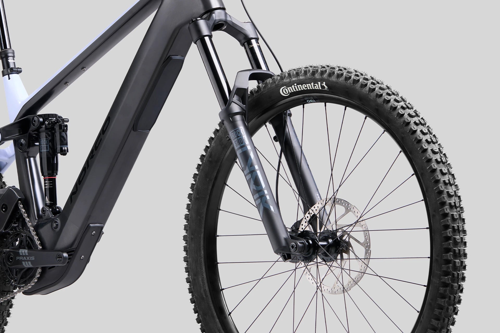 Bicicleta Eléctrica Norco Sight VLT CX C3 Mullet 150mm Raw Black / Ice White