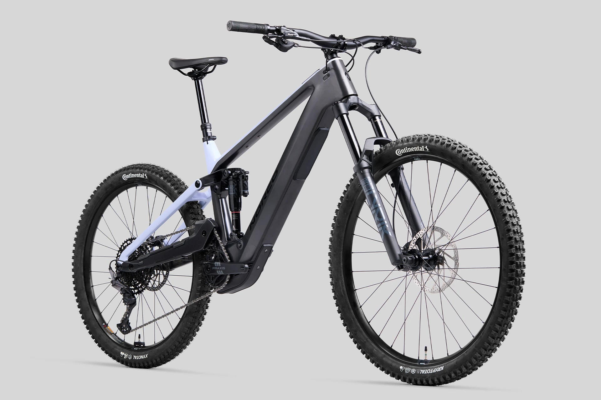 Bicicleta Eléctrica Norco Sight VLT CX C3 Mullet 150mm Raw Black / Ice White