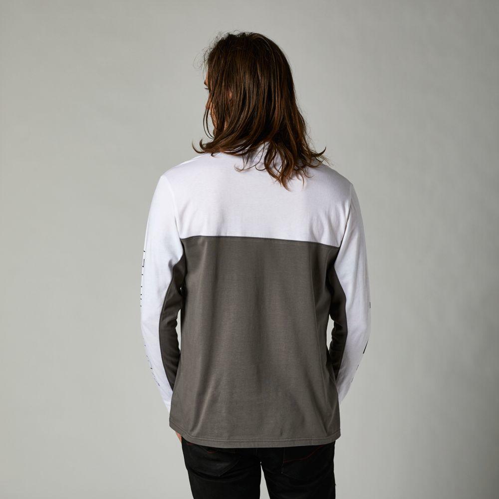 Polera Lifestyle Manga Larga Skew Blanco Fox