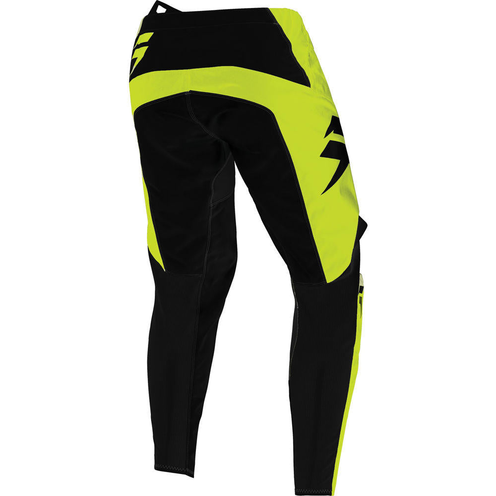 Pantalon Moto Niño White Race Amarillo Fluor Shift