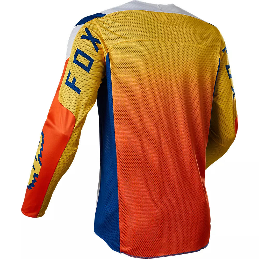 Polera Moto 360 RKANE Azul/Naranjo Fox