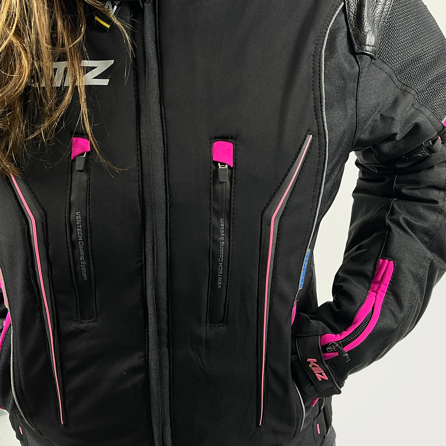 Chaqueta Moto Calle Streetflow Apex Negro Kmz