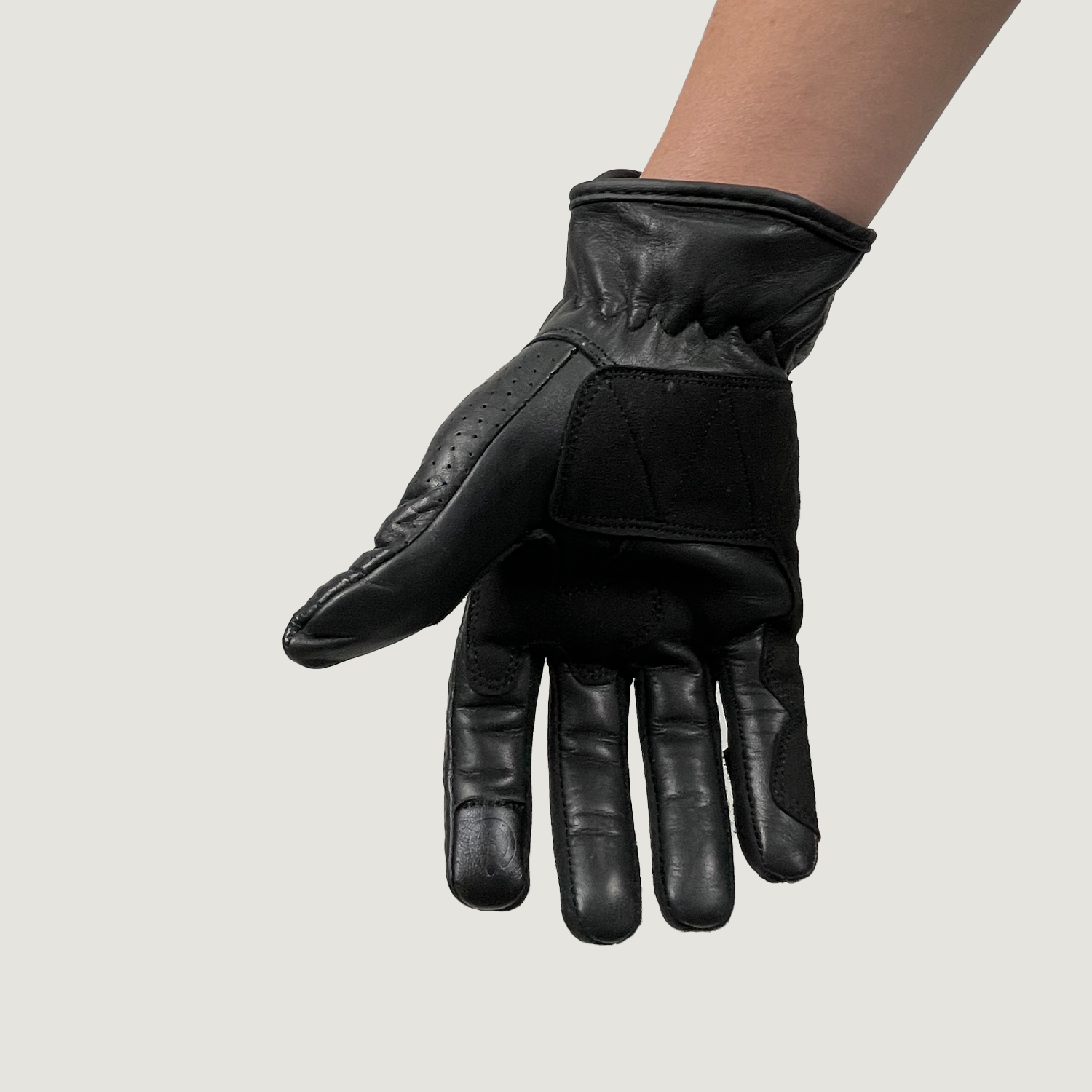 Guantes Moto Calle Cuero Negro