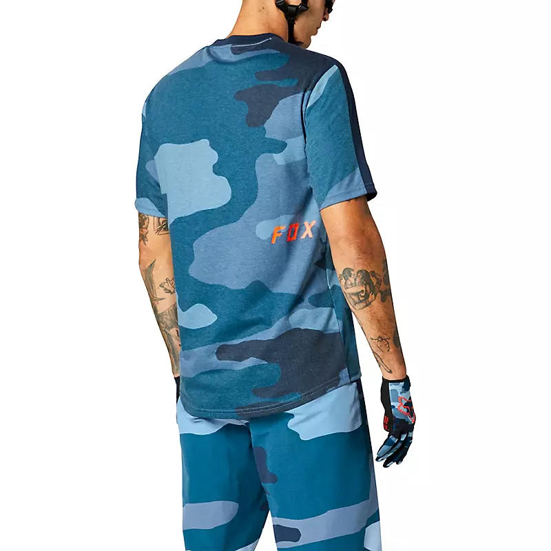 Polera Bicicleta Ranger Drirelease Camo Azul Fox