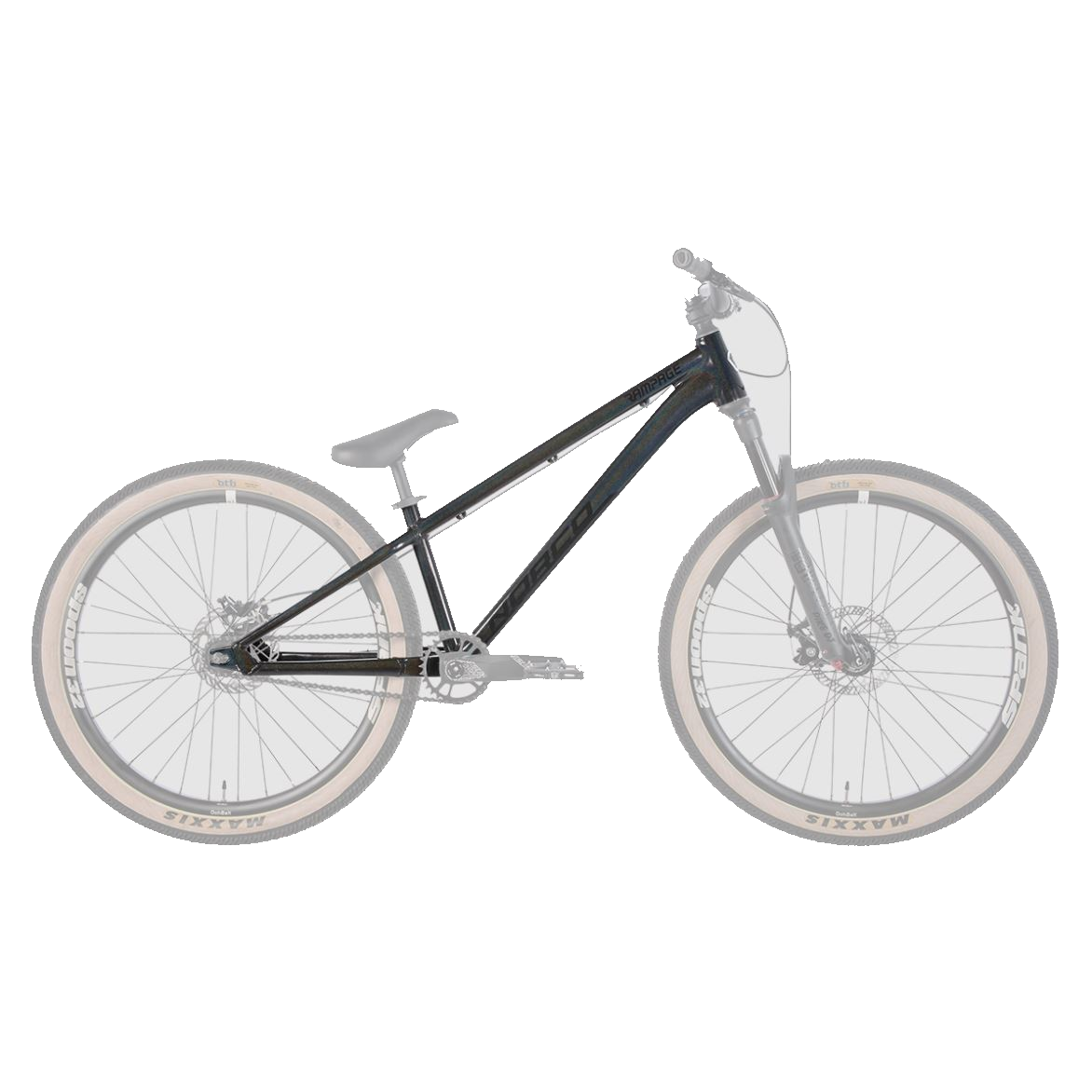 Cuadro Bicicleta Rampage 2 Dirt Aro 26" Negro/Plata Norco