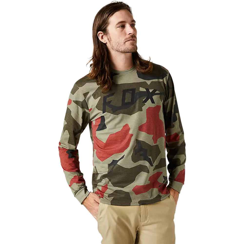 Polera Lifestyle BKNR Manga Larga Camo Verde Fox