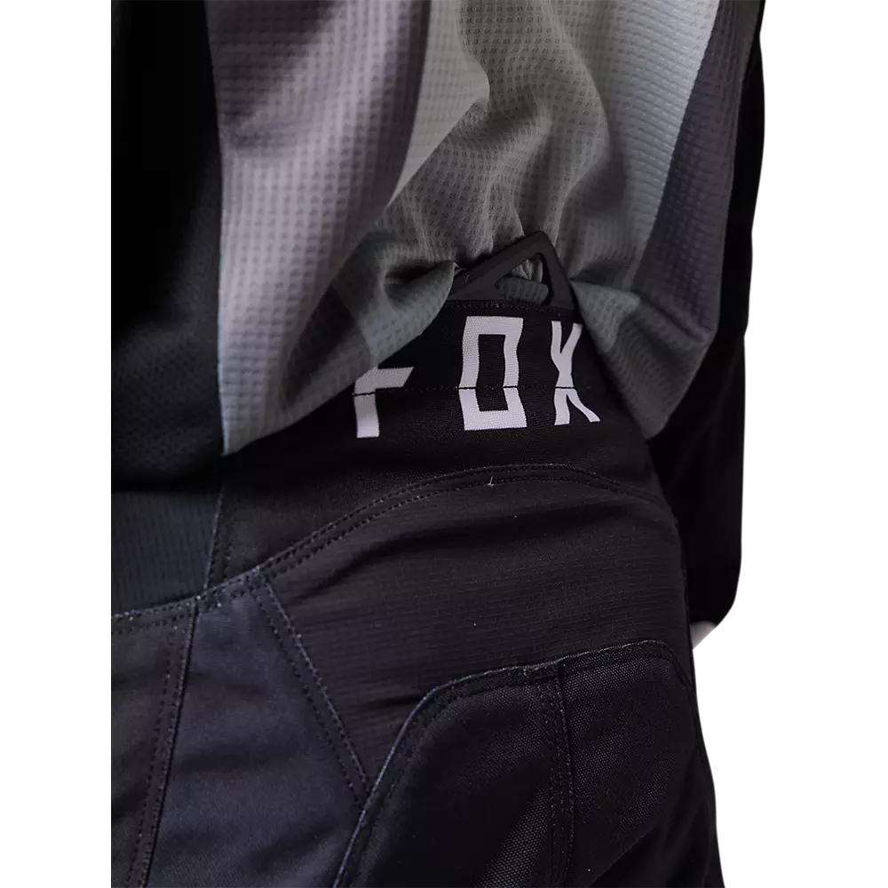 Pantalon Moto Niño 180 Leed Negro/Blanco Fox