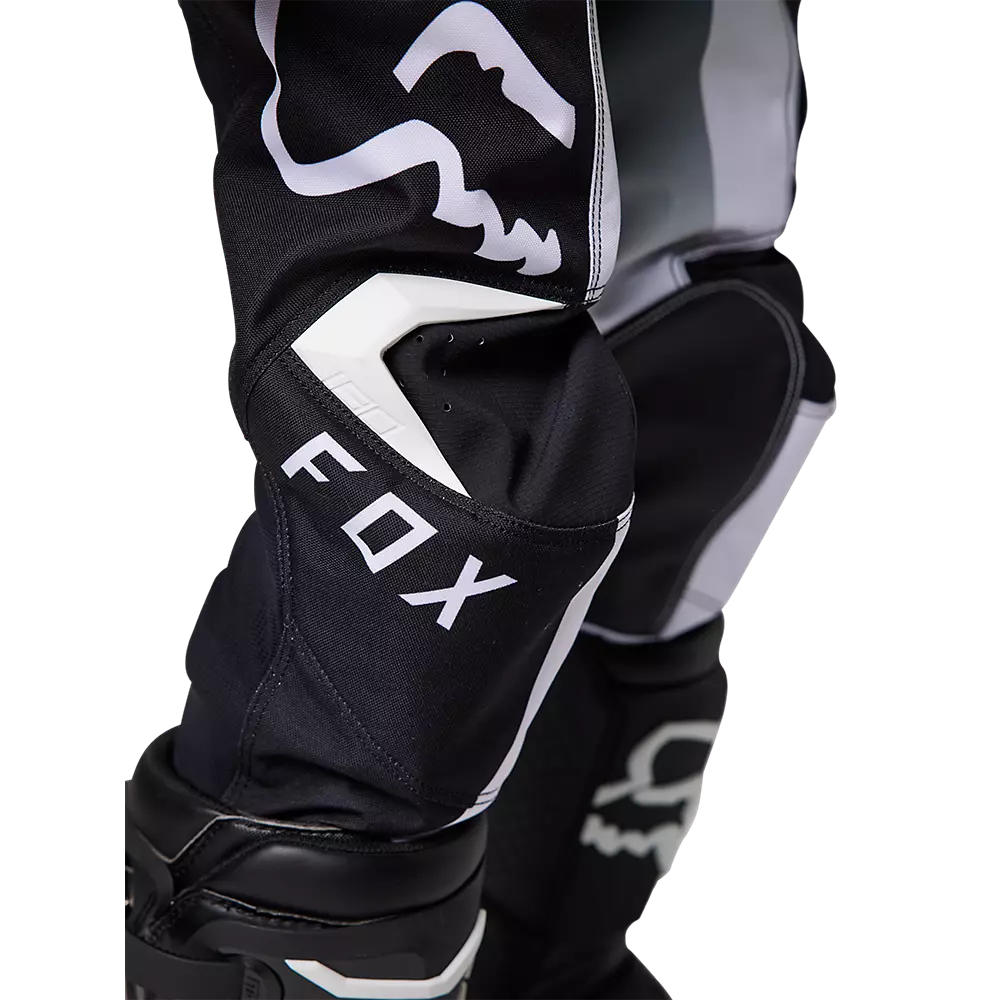 Pantalon Moto Niño 180 Leed Negro/Blanco Fox